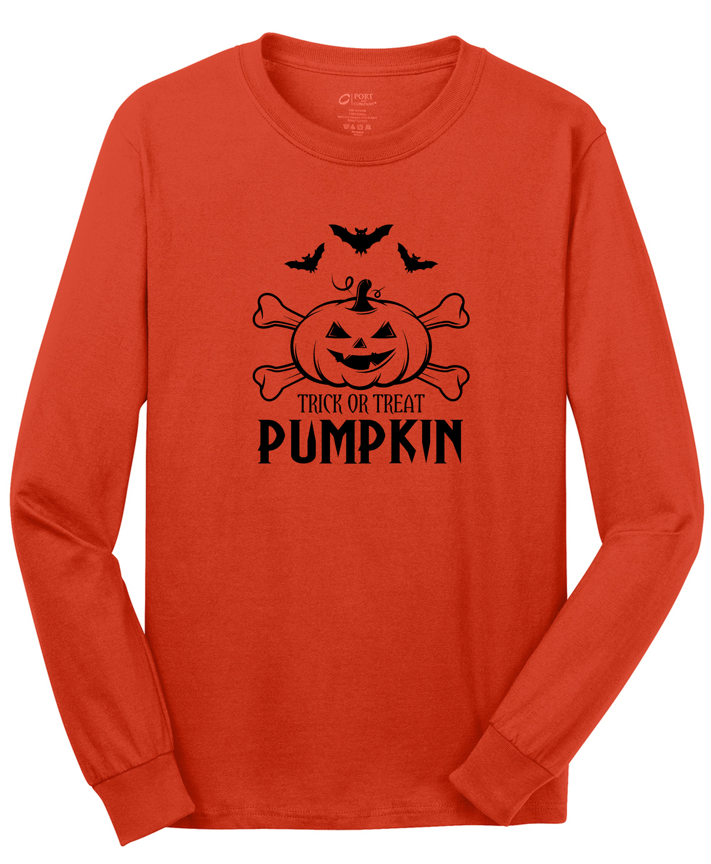 Pumpkin Long Sleeve Cotton Tee