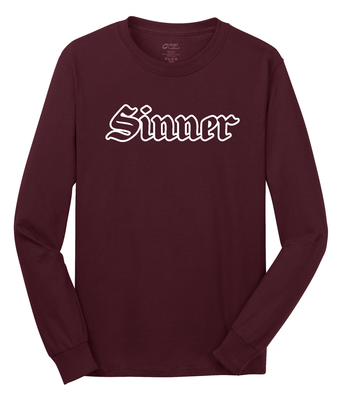 Sinner Long Sleeve Cotton Tee