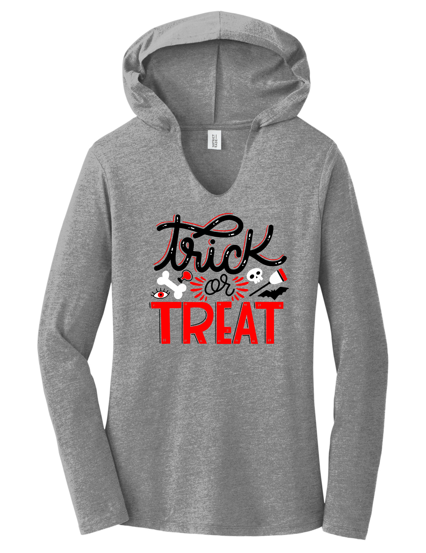 Trick or Treat Ladies Ultra Soft Tri-Blend Hoodie