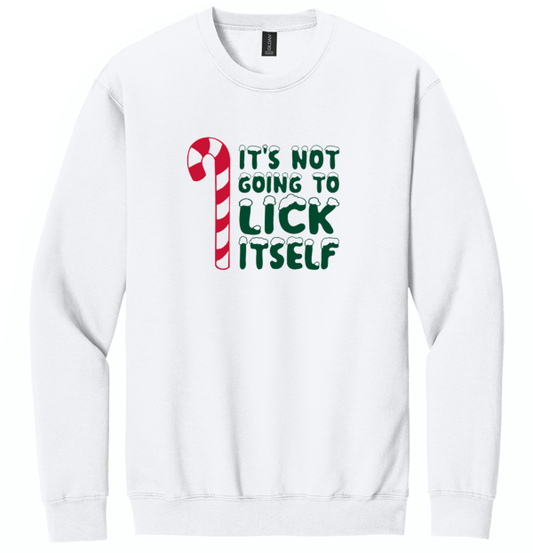 SoftStyle "Candy Cane Lick Itself" Crewneck Sweatshirt