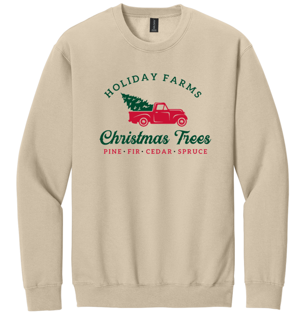 SoftStyle "Christmas Tree Fam" Crewneck Sweatshirt