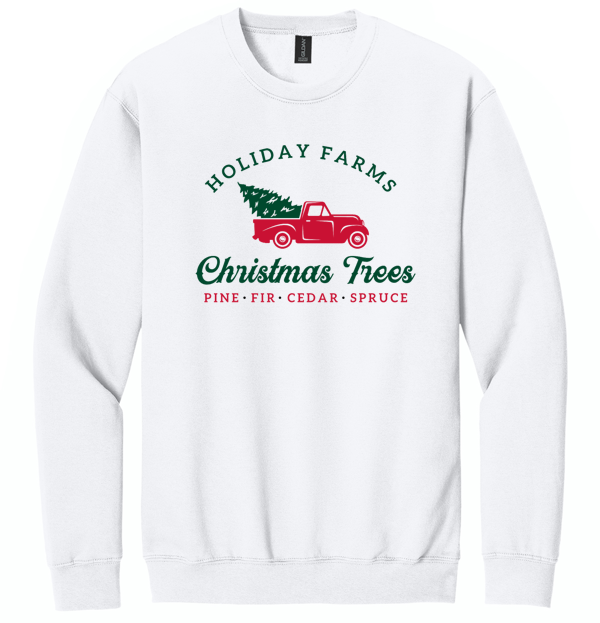 SoftStyle "Christmas Tree Fam" Crewneck Sweatshirt