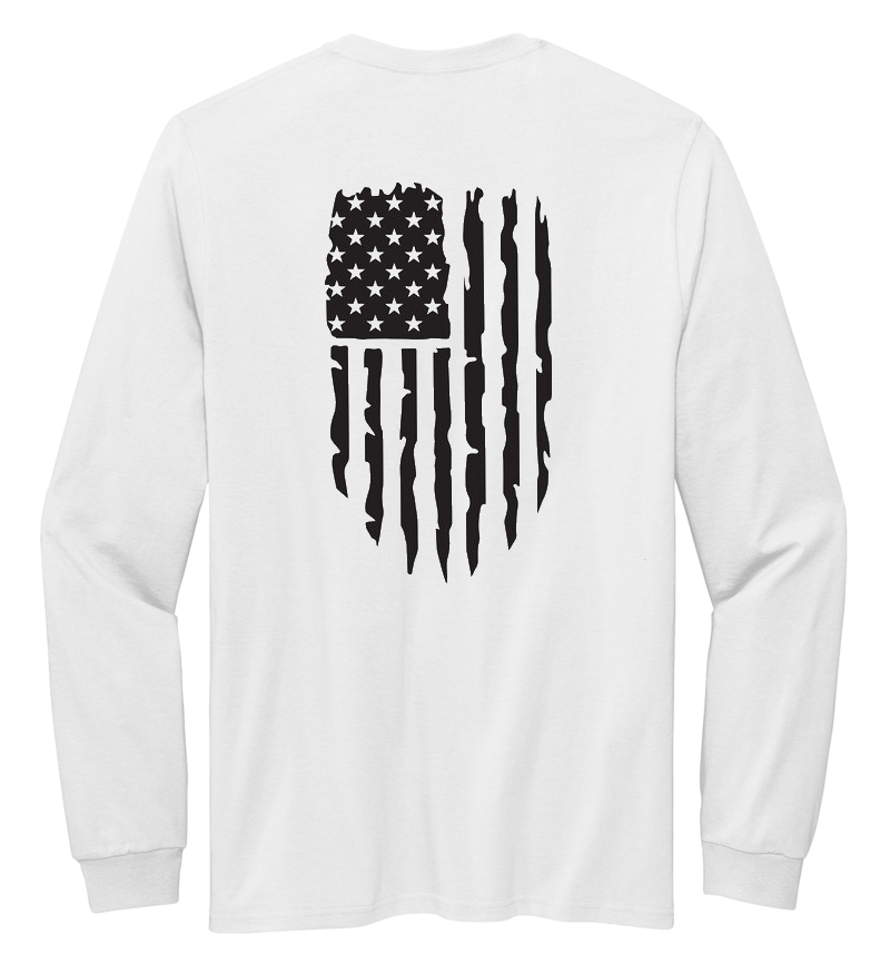 Made in the USA "USA FLAG" Long Sleeve Tee