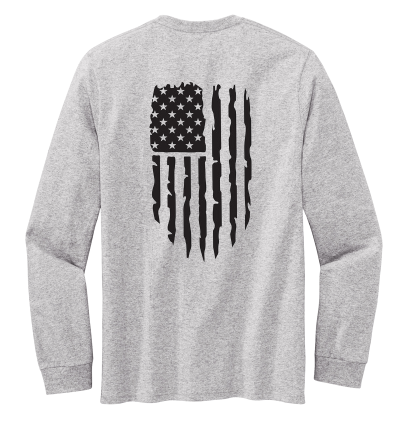 Made in the USA "USA FLAG" Long Sleeve Tee