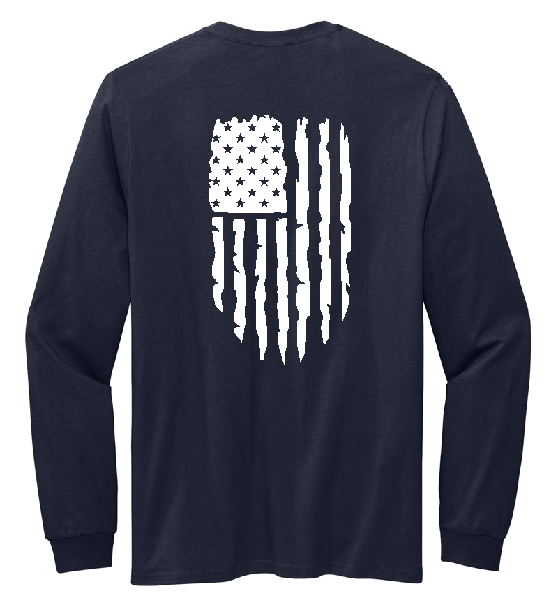 Made in the USA "USA FLAG" Long Sleeve Tee