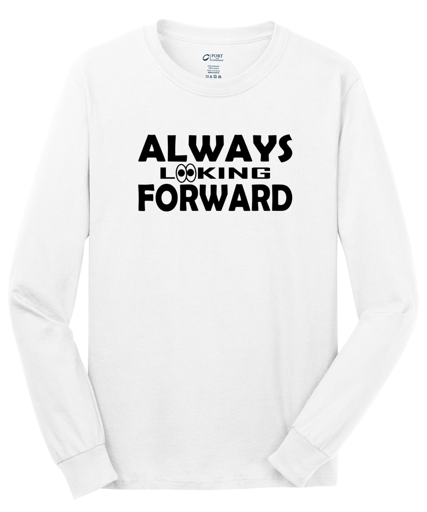 Always Looking Forward Long Sleeve Cotton Tee