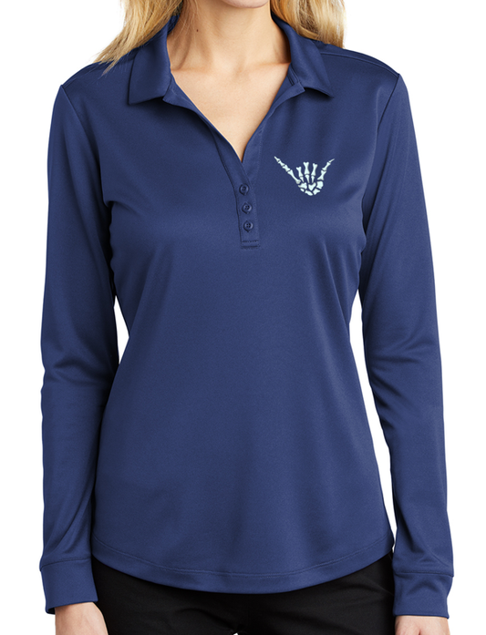 Ladies - Twisted Closet Silk Touch Long Sleeve Performance Polo