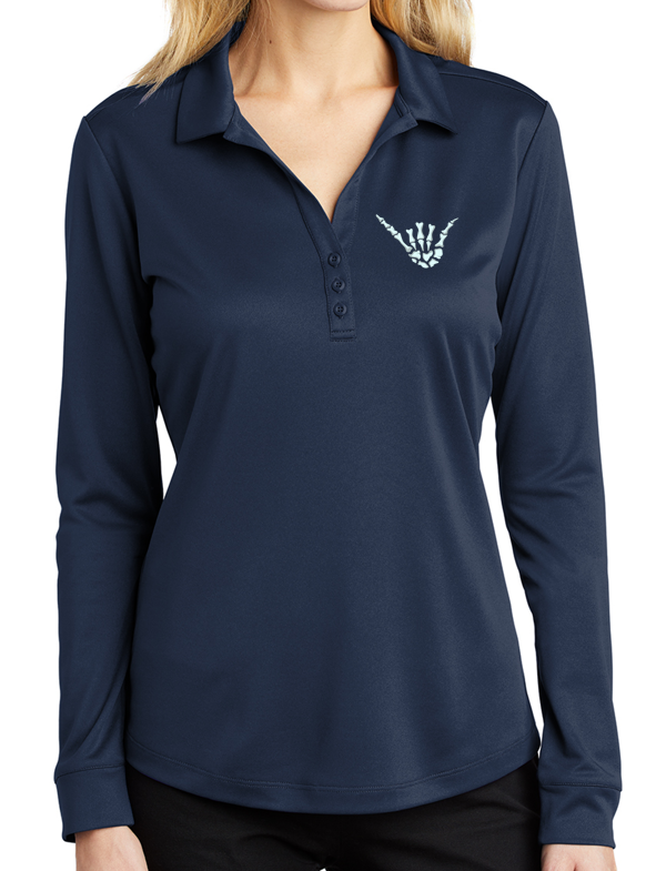 Ladies - Twisted Closet Silk Touch Long Sleeve Performance Polo