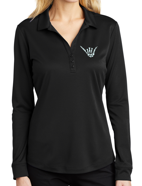 Ladies - Twisted Closet Silk Touch Long Sleeve Performance Polo