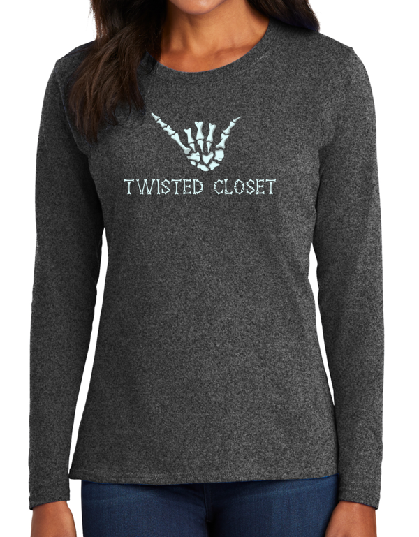 Ladies - Twisted Closet Long Sleeve Cotton Tee