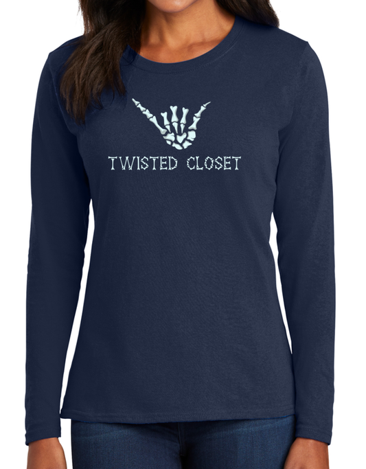 Ladies - Twisted Closet Long Sleeve Cotton Tee