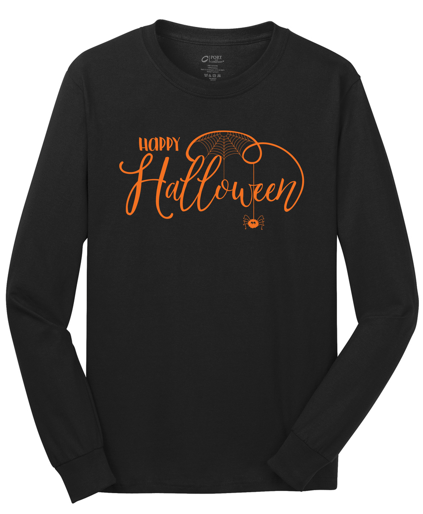 Happy Halloween Long Sleeve Cotton Tee