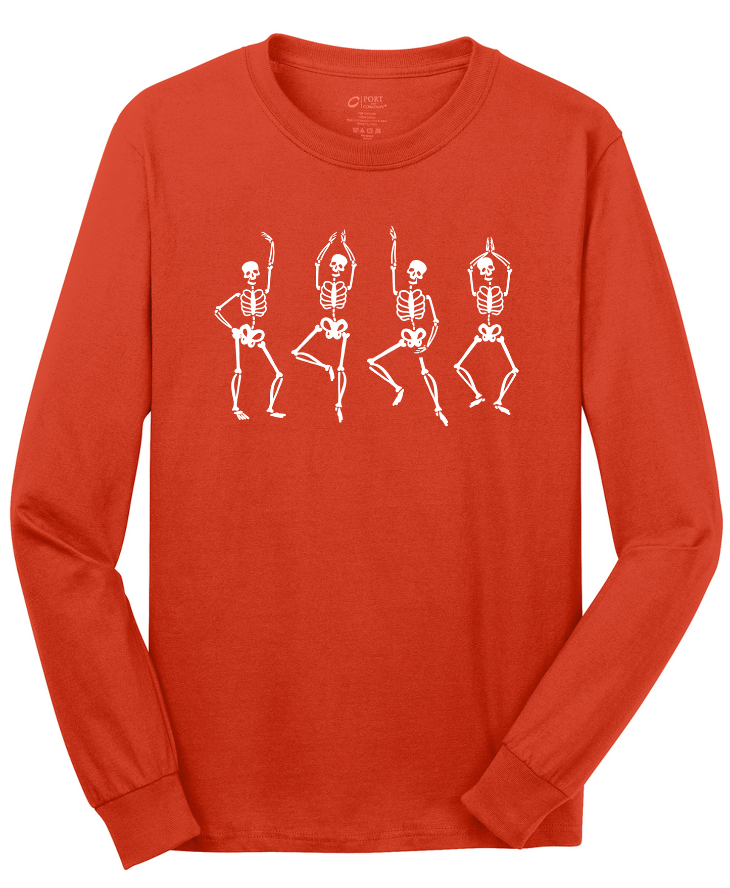 Dancing Skeletons Long Sleeve Cotton Tee