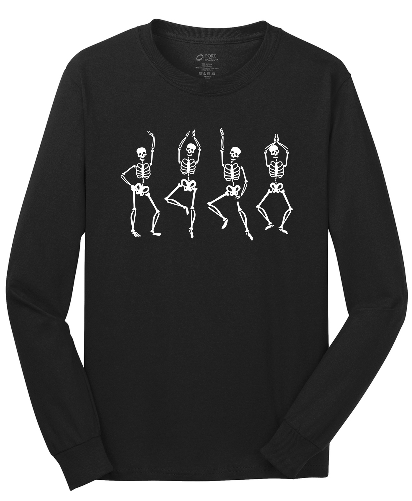 Dancing Skeletons Long Sleeve Cotton Tee