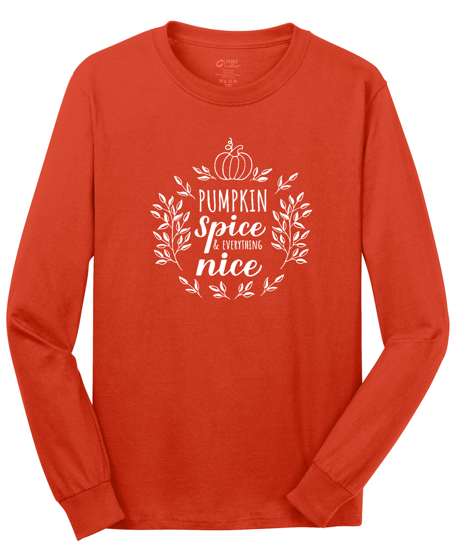 Pumpkin Spice Long Sleeve Cotton Tee