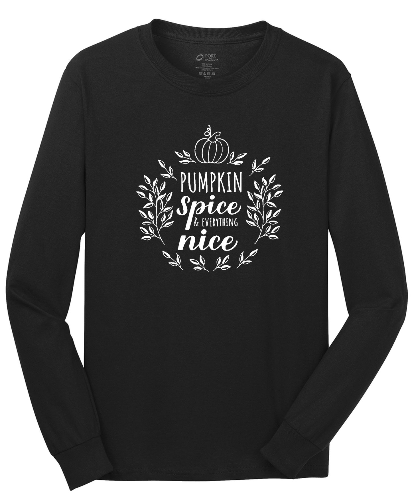 Pumpkin Spice Long Sleeve Cotton Tee