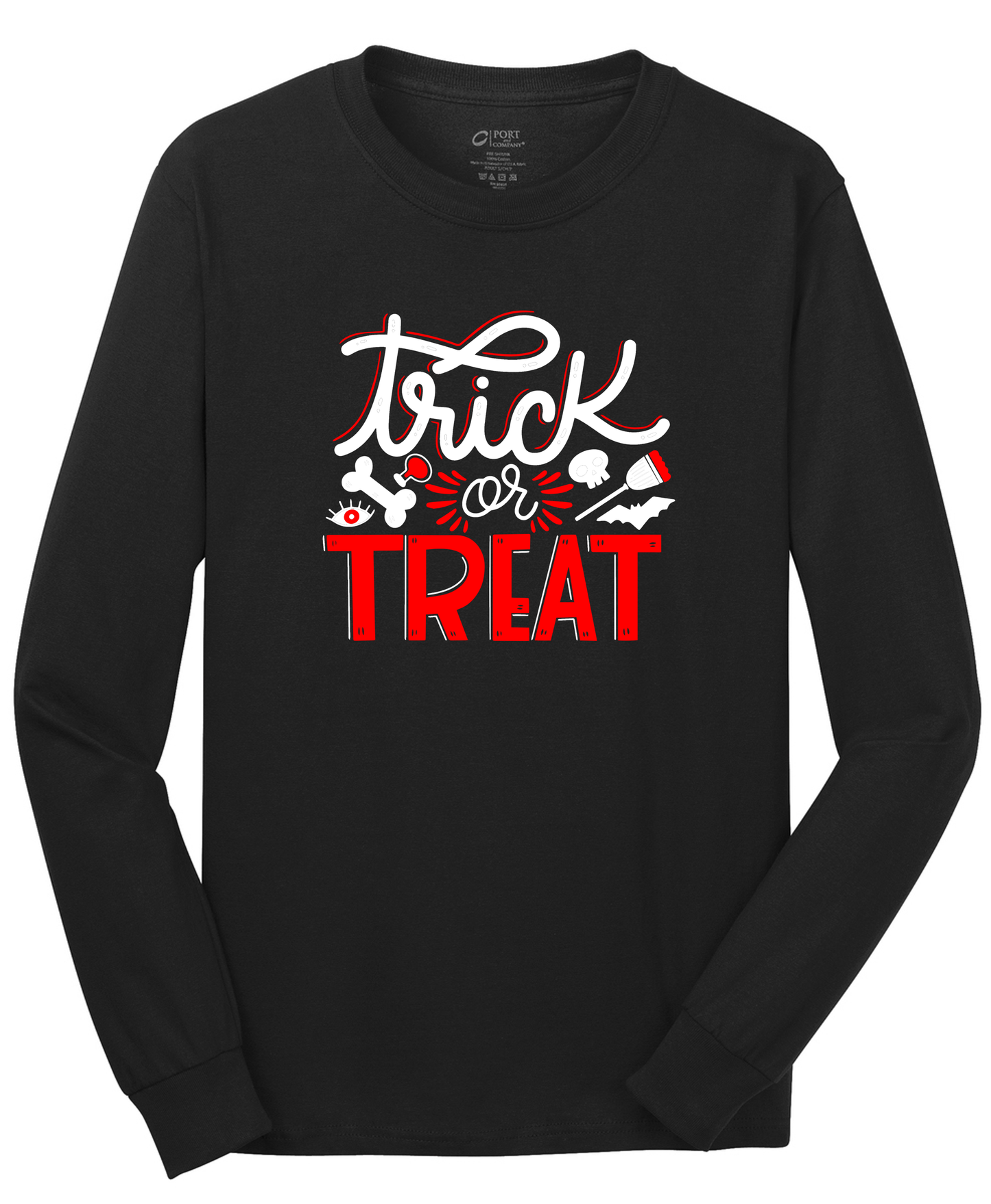 Trick or Treat Long Sleeve Cotton Tee