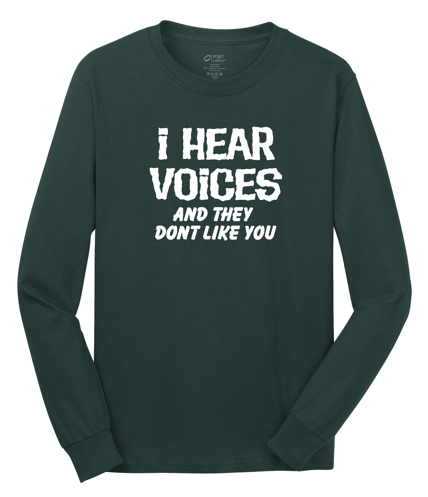 I Hear Voices Long Sleeve Cotton Tee