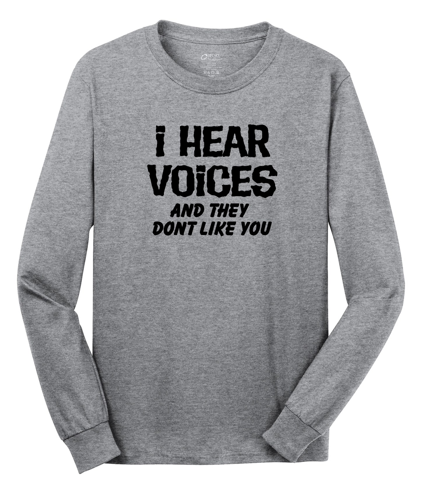 I Hear Voices Long Sleeve Cotton Tee