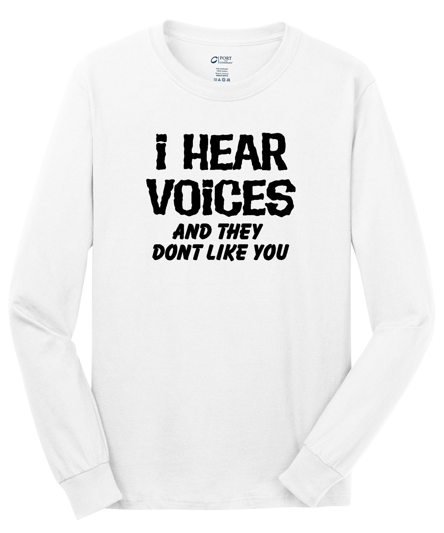 I Hear Voices Long Sleeve Cotton Tee