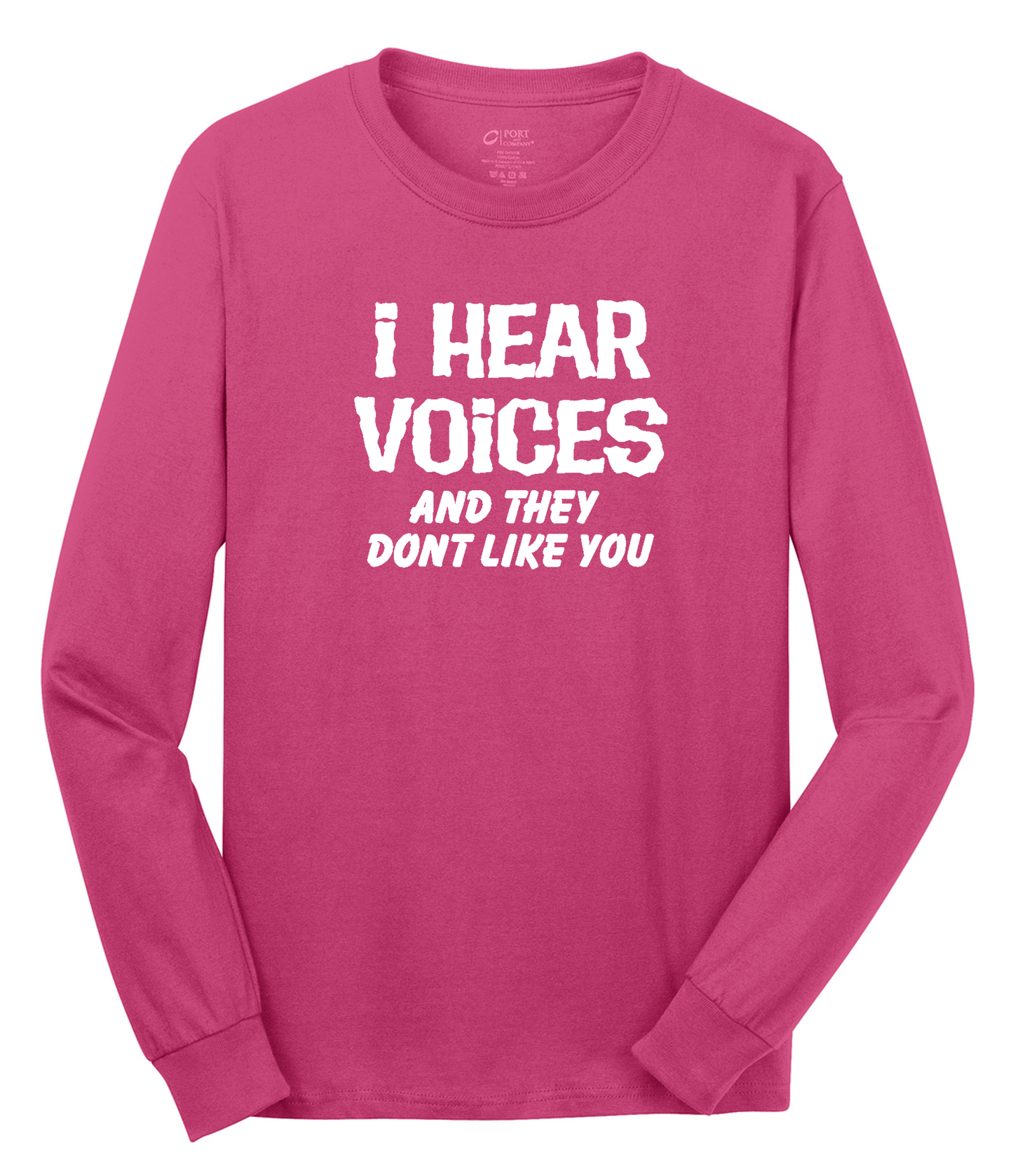 I Hear Voices Long Sleeve Cotton Tee