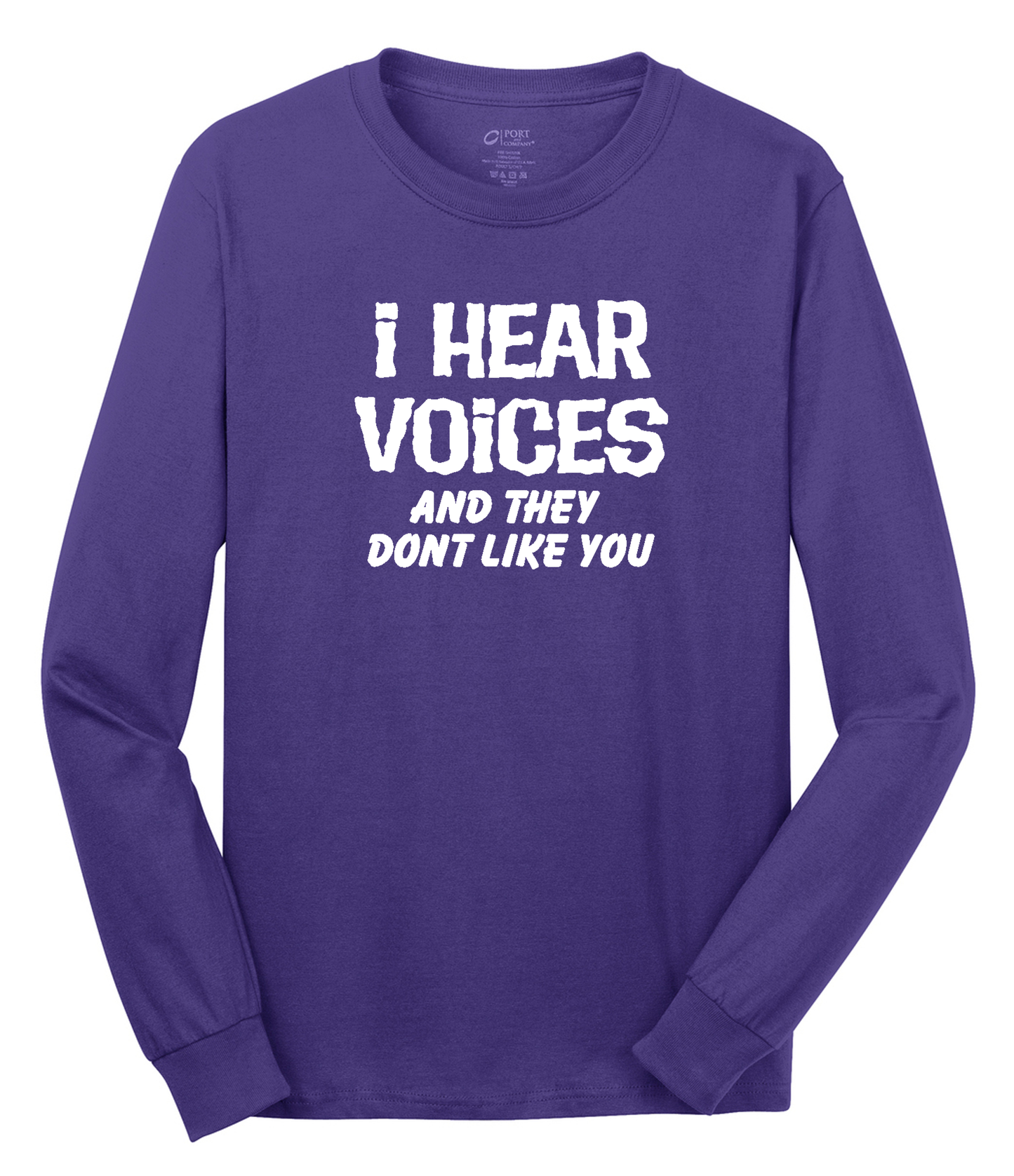 I Hear Voices Long Sleeve Cotton Tee