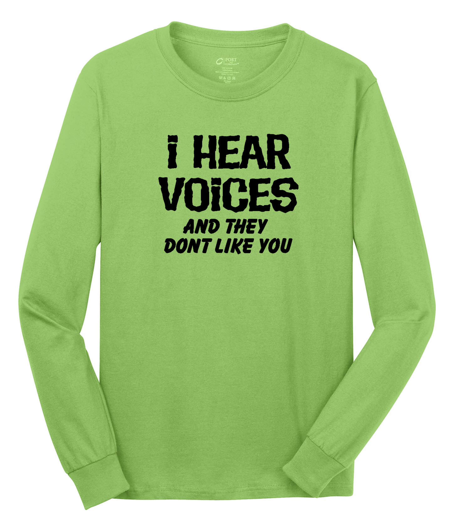 I Hear Voices Long Sleeve Cotton Tee